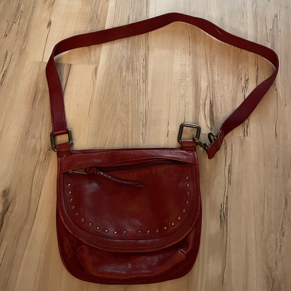 Red Leather Fossil Purse